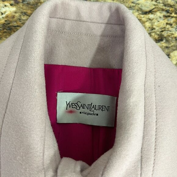 YVES SAINT LAURENT RIVE GAUCHE Vintage 2003 Ruffle Coat Size XS - Picture 10 of 14